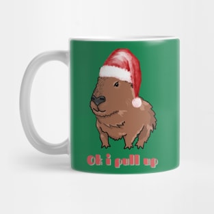 Ok I Pull Up Christmas Capybara Mug